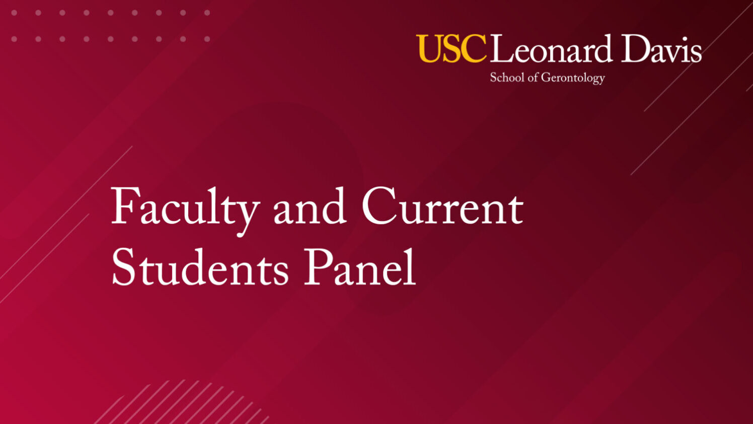 Faculty and Current Students Panel Video