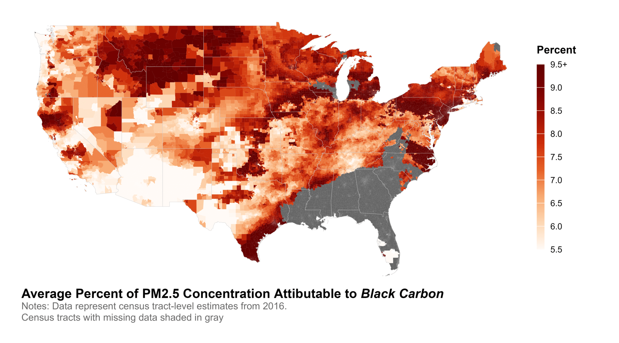 Black Carbon Map 2010