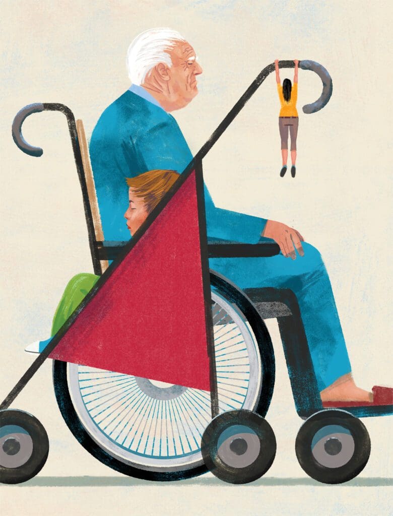 sandwich generation caregiver  illustration 2 by Keith Negley