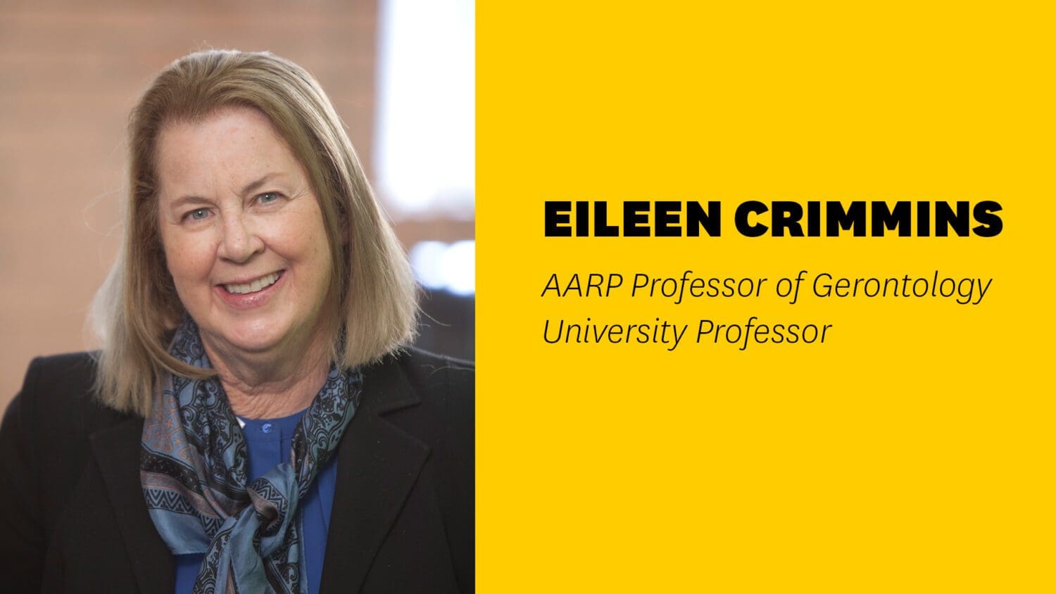 Professor Eileen Crimmins: U.S. life expectancies falling behind