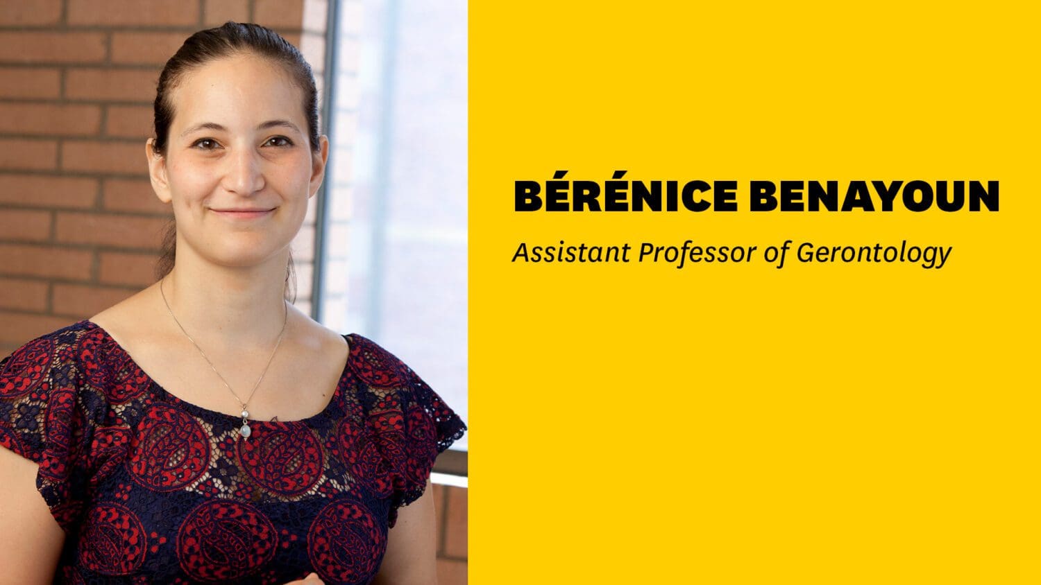 Professor Bérénice Benayoun: Advancing new models for aging research