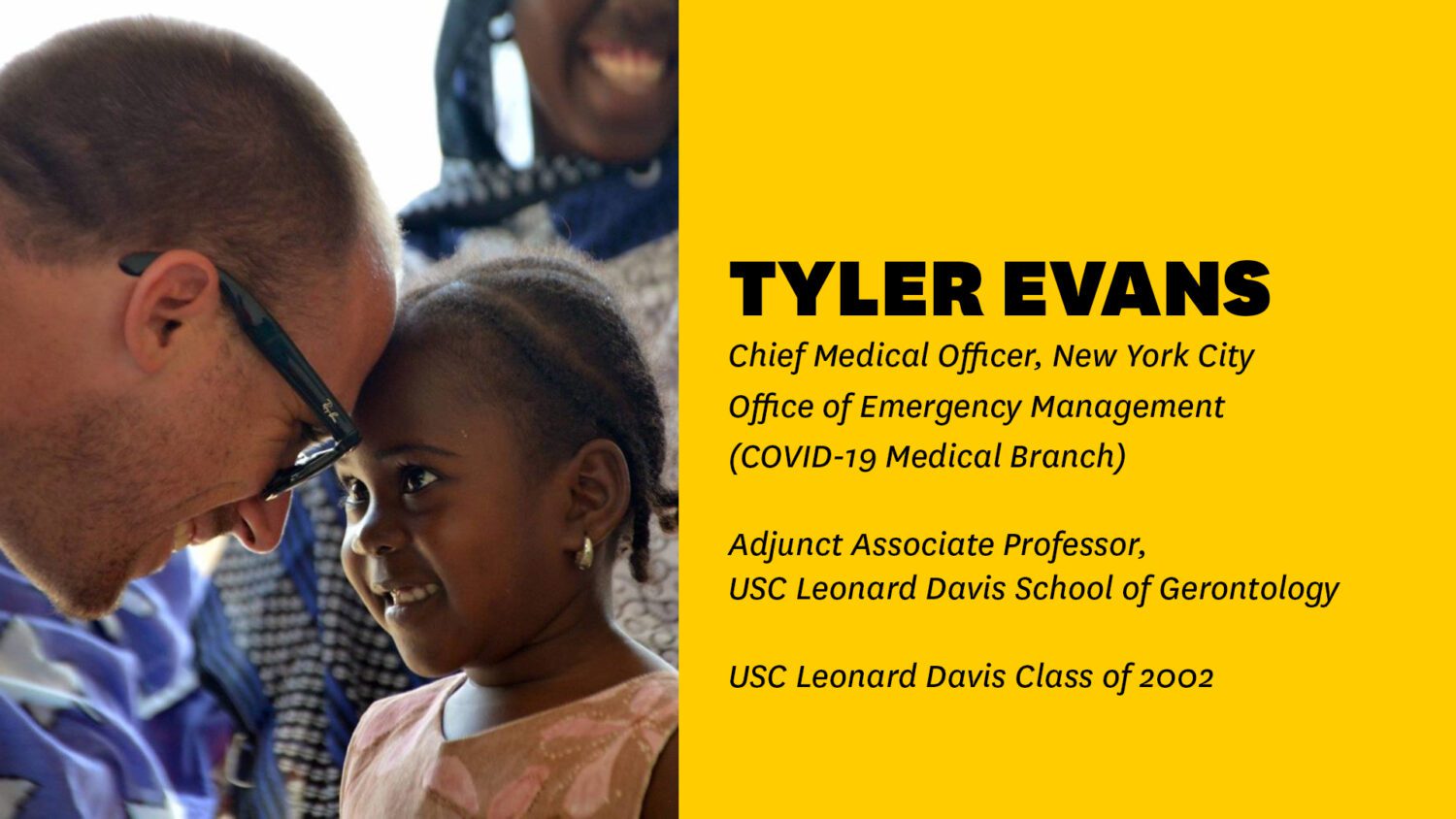 Humanitarian and Adjunct Associate Professor Tyler Evans: COVID-19