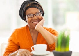 older african american woman at home