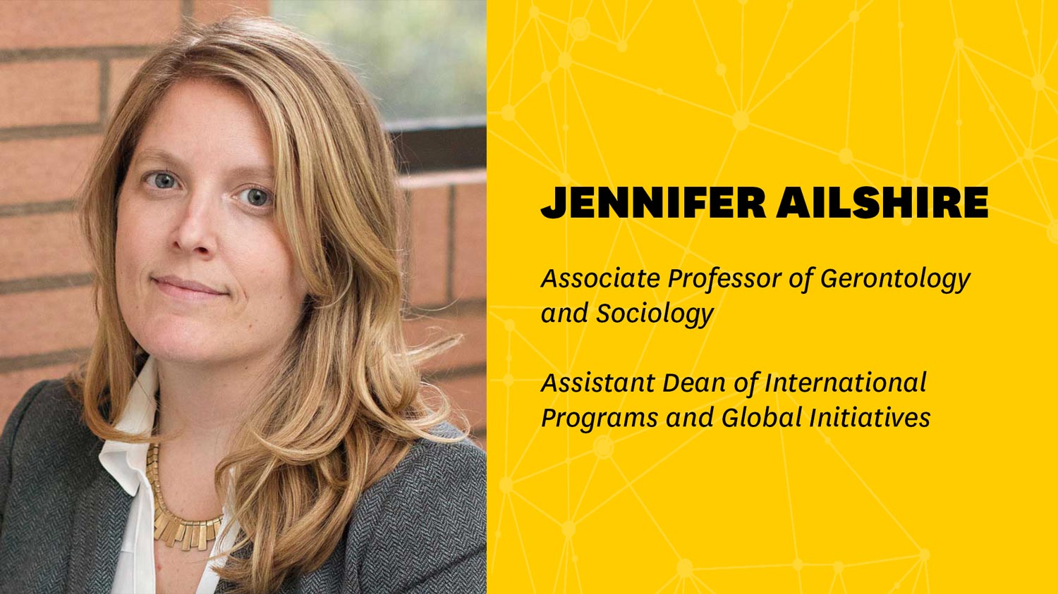 Associate Professor Jennifer Ailshire: the impacts of air pollution, location and education on the way we age