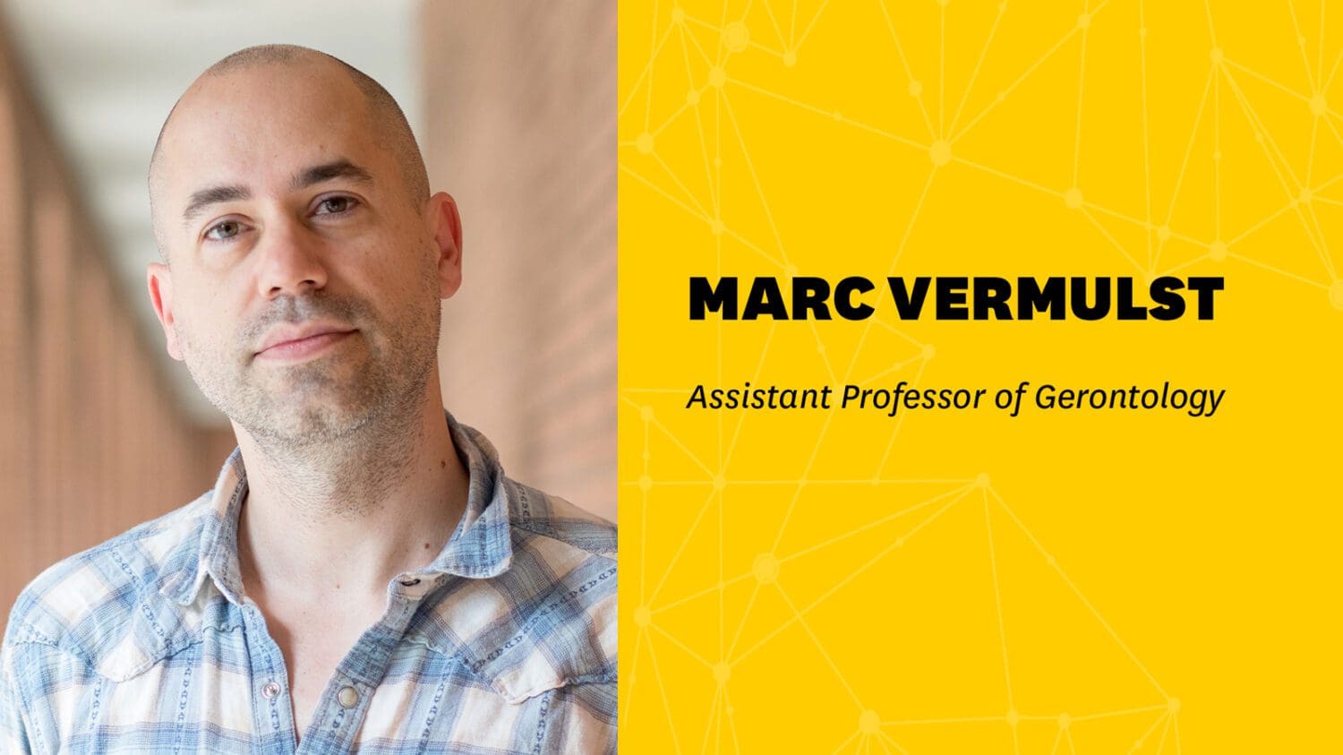 Assistant Professor Marc Vermulst: the role of genetic mutations in human aging and disease